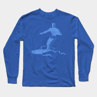 Retro Surfer Dude (Distressed Graphic Version) Long Sleeve T-Shirt